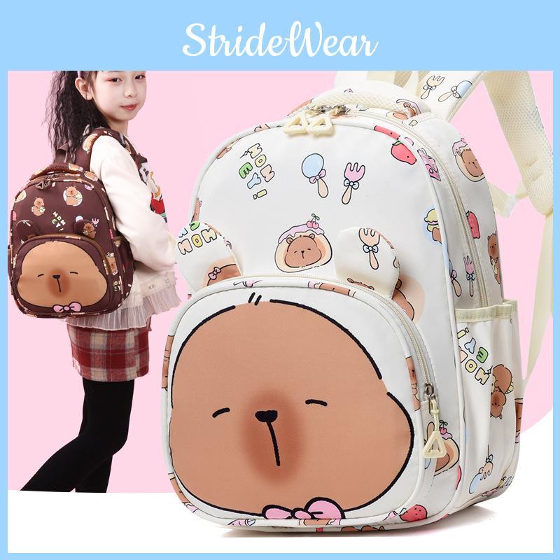 Adorable Capybara School Backpack For Kids Spacious And Lightweight With Breathable Design