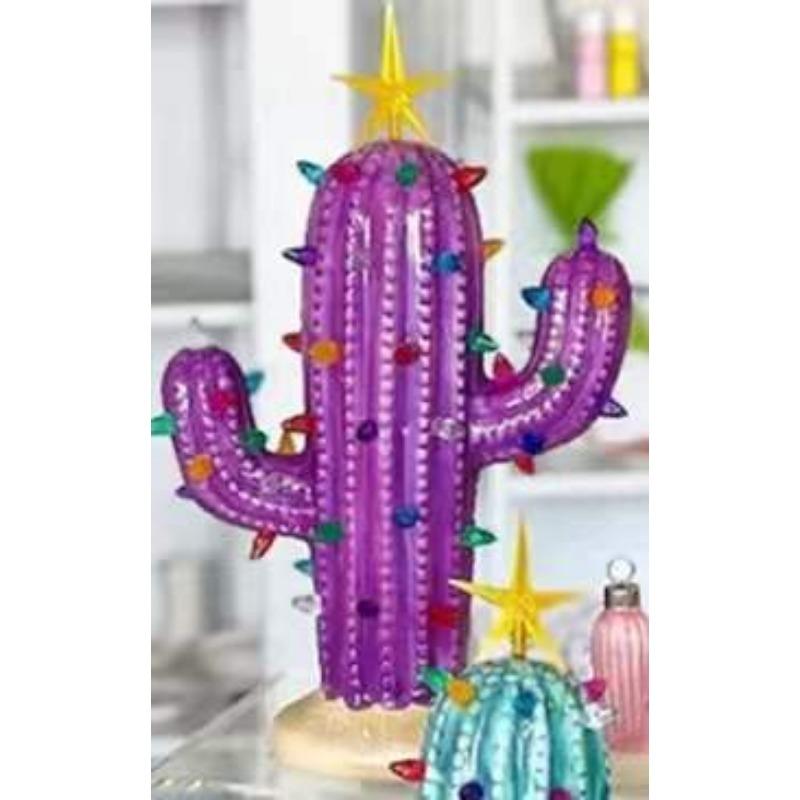 

Кактус Смола Декоративные Предметы L Дизайн Домашней Лампы Атмосфера Зеленое Растение Двор LED Light фиолетовый