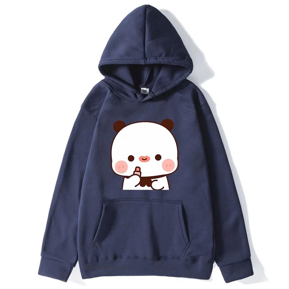 BuBu Kissed DuDu Hoodie Panda Bear Sweatshirt Couple Clothes Men Kawaii Women Tops Four Seasons Casual Streetwear