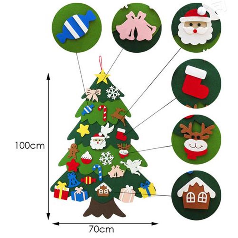 Felt Christmas Tree Wall Hanging DIY Christmas Tree Decorations for Holiday Party