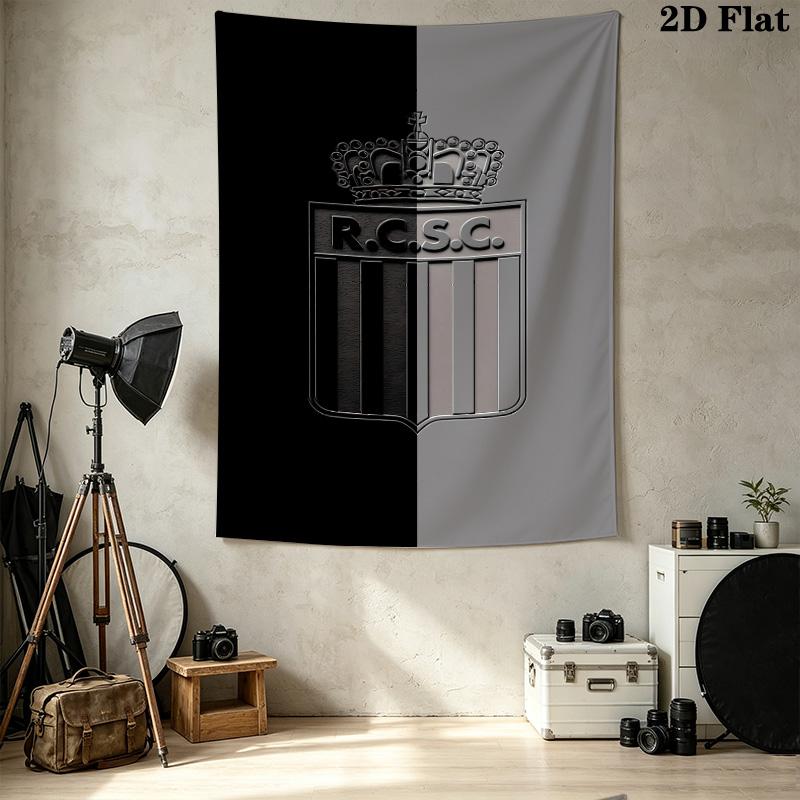 R Charleroi Sc Wall Tapestry Aesthetic Wall Hanging Printed Fabric Blanket Decorative Tapestries For Bedroom Living Room Home Decor