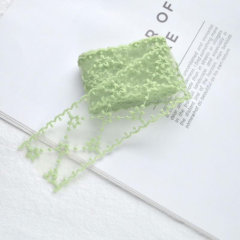 

2 ярда розовый зеленый бежевый эластичная кружевная лента DlY ручная работа поделки ткань кружевная отделка домашняя одежда аксессуары зелёный