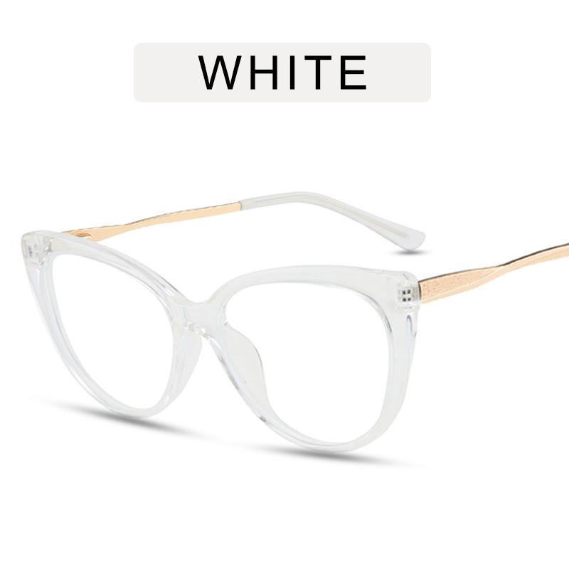 Blue Light Glasses Women Fashion Cat Eye Glasses Transparent Female Vintage Anti Fatigue Computer Eyeglasses Men Plain Glasses