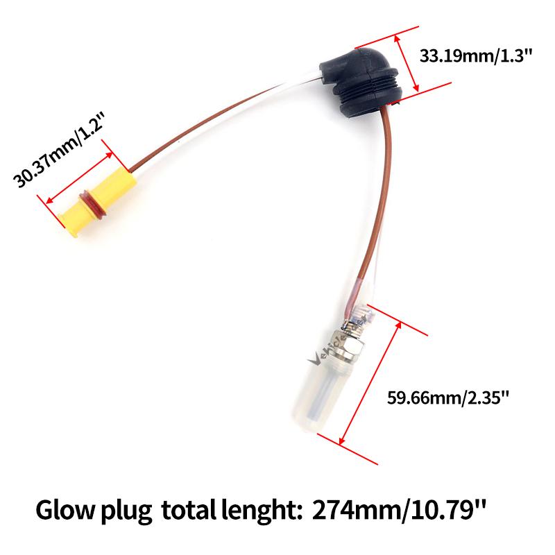 12V / 24V Für Eberspacher Glowpin Glow Pin Stecker Keramik 1000-8000KVA Für Airtronic D2 D4 D4S Diesel Heizung mit Schlüssel