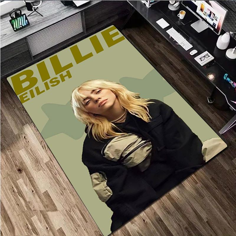 Billie Eilish Album Rug Carpet Office Decorative Carpet For Living Room Bedroom Door Mat Floor Rug Computer Chair Area Rug