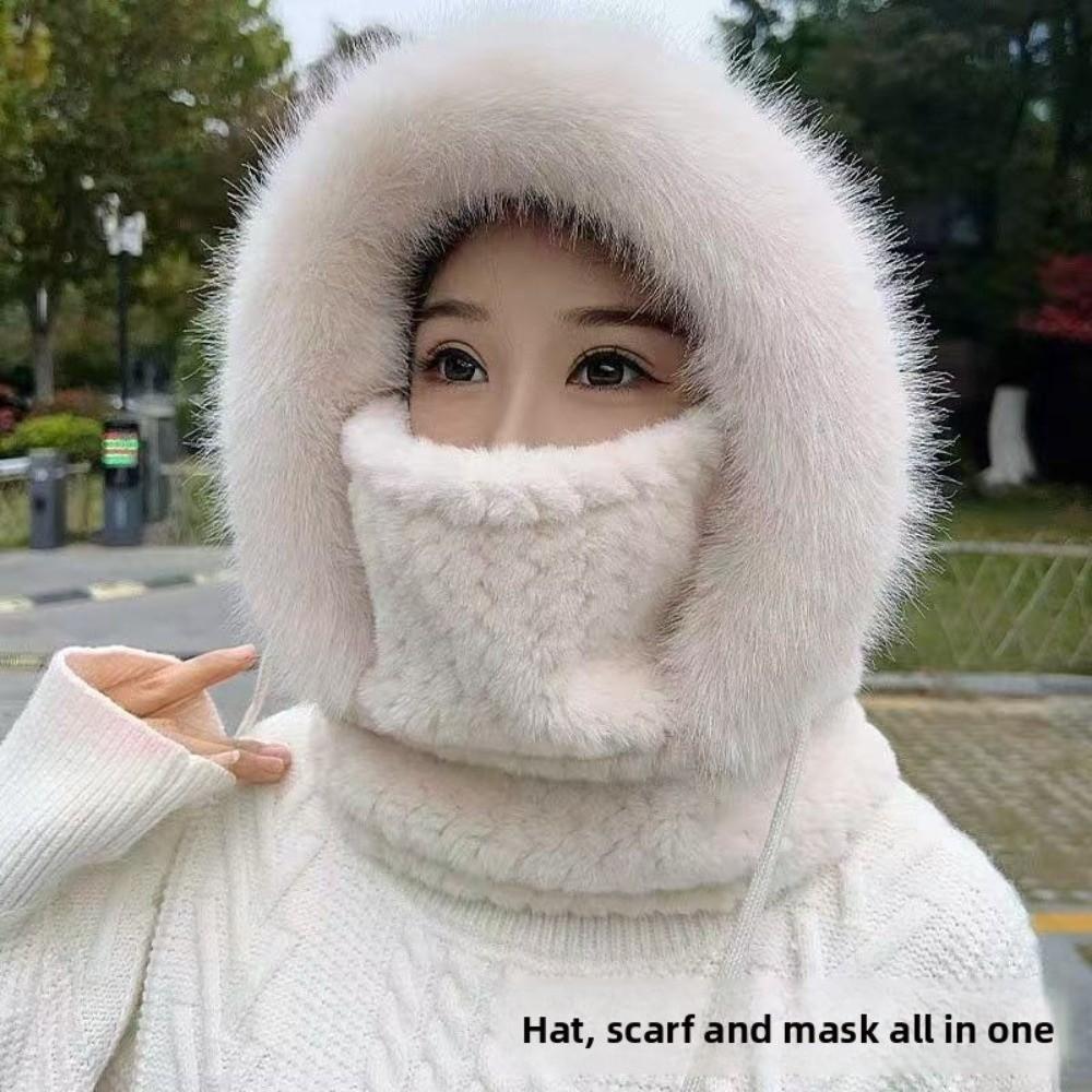 Coldproof Scarf Mask Integrated Hat Warm Lei Feng Hat New Helmet Cap  Unisex
