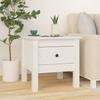 Day and Night - Day and Night Solid White Pine Wood Side Table 40x40x39 Cm