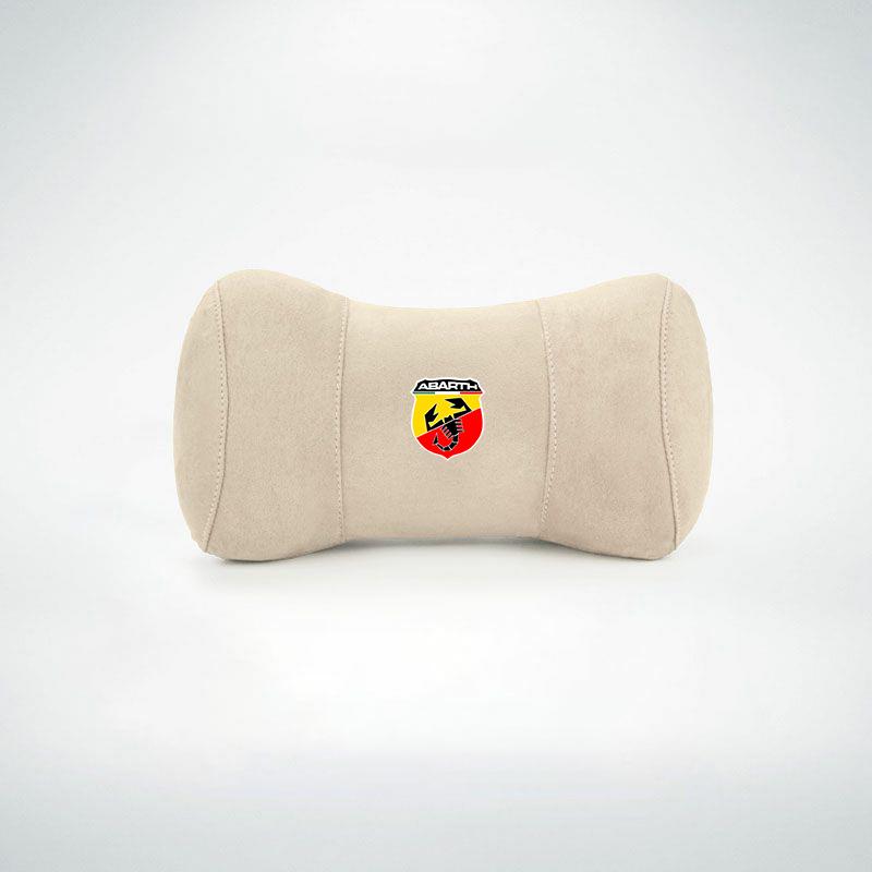 

Fiat 500 Car Seat Headrest Suede Memory Cotton Neck Pillow For Abarth Punto Panda Car Interior Accessories Head Support keychain