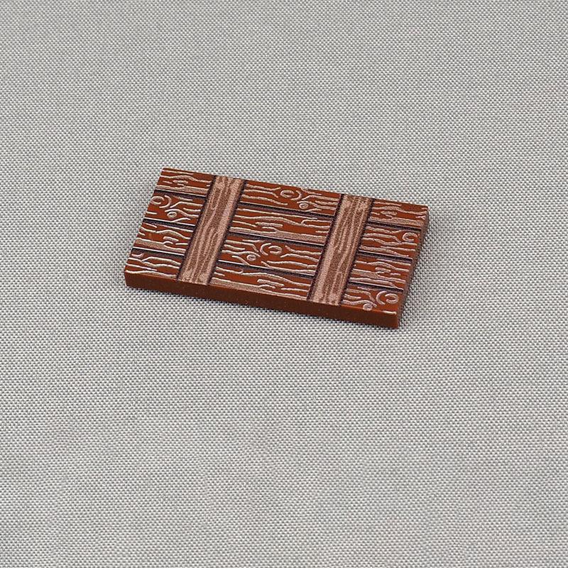 

MY OWN CREATION 10PCS 87079 Printed Wood Grain Box Board Pattern Building Blocks Wooden Crate Including Stripes Blocks Particle DO-IT-YOURSELF Toy