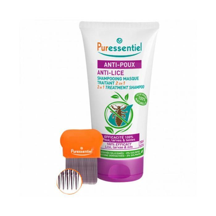 Puressentiel Anti-Poux Shampoing Masque Traitant 2 En 1 150ml + Peigne
