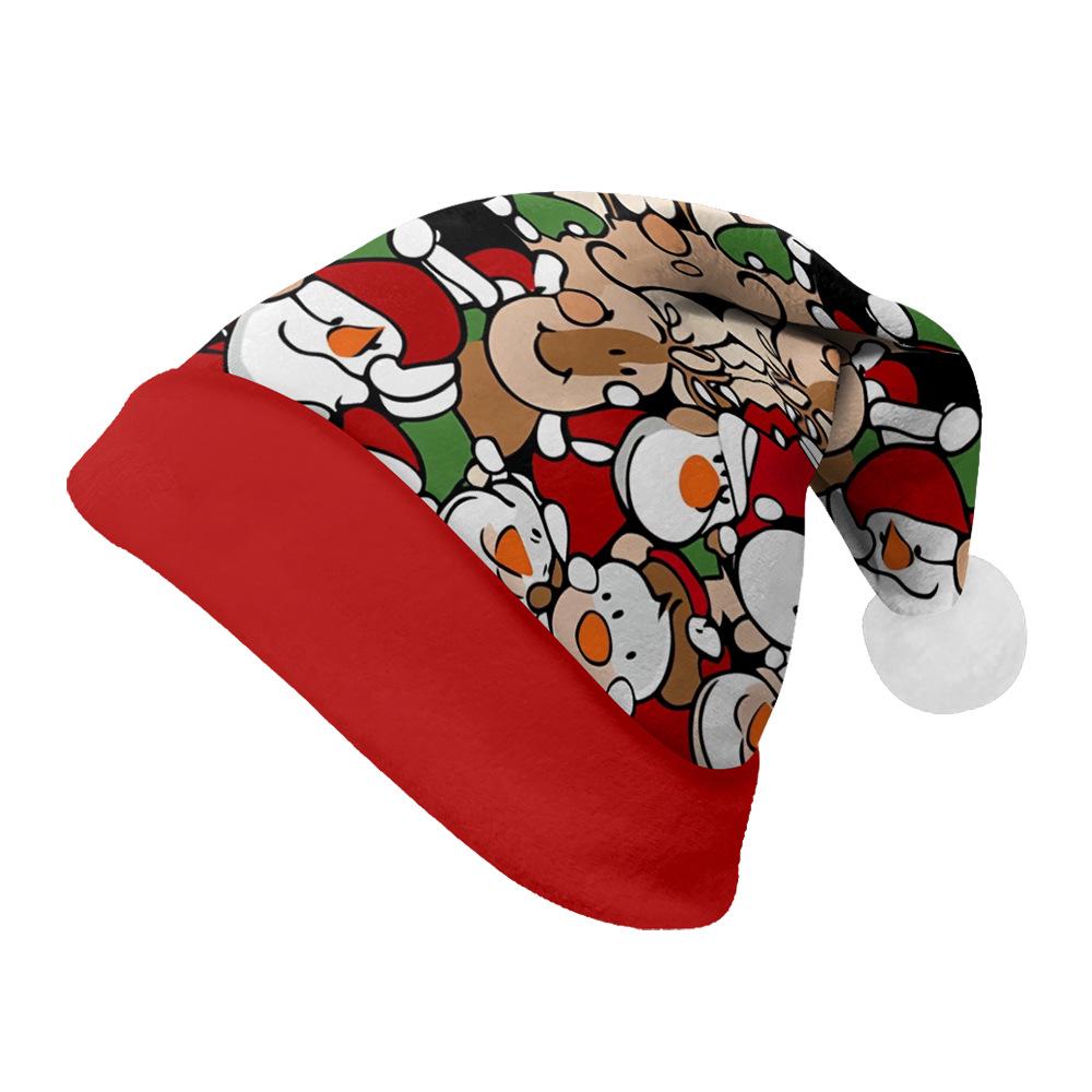 2024 Merry Christmas Ornament Hat - Short Plush for Adults & Kids