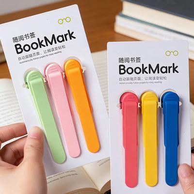 3-Pack Silicone Bookmarks Book Accessories Reading Enthusiast Essentials Unisex Bookmarks