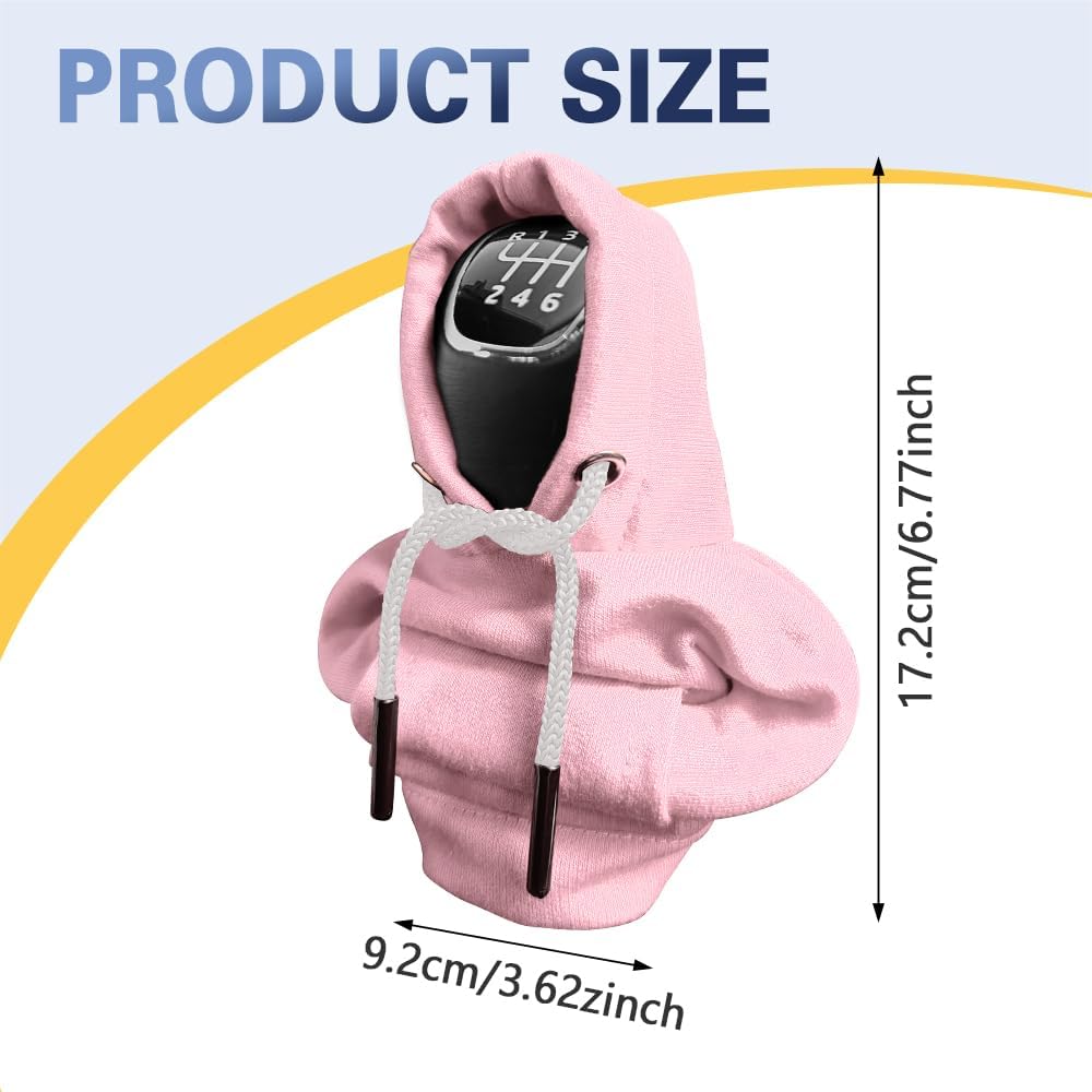 Gear Shift Hoodie, Upgraded Universal Hoodie Car Gear Shift Cover, 6.7Inch Funny Shifter Hoodie, Car Interior Accessories Car Shifter Stick Protector