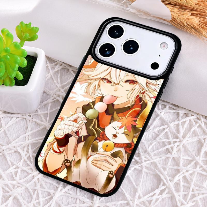 Genshin Impact Kaedehara Kazuha style Phone Case for iPhone 17 Air 16 15 11 12 14 13 Pro Max Shockproof Cover