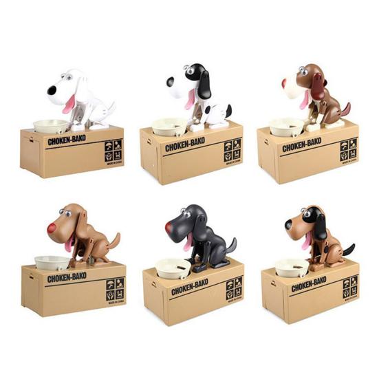 Robotic Dog Pengar Spara Box Automatisk Mynt Spargris Penglåda Barn leksak present