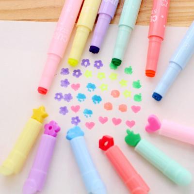 Bonbonfarbener Marker Stift Plastik Stempel Kreativer Textmarker
