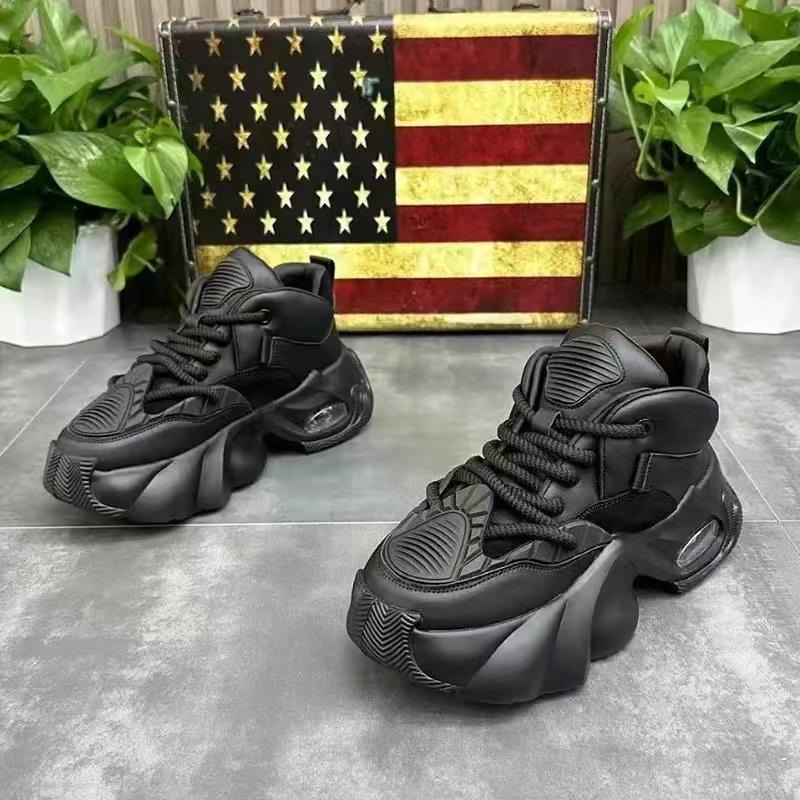 Модная дизайнерская мужская обувь весна осень удобные мужские толстые кроссовки — фото 16