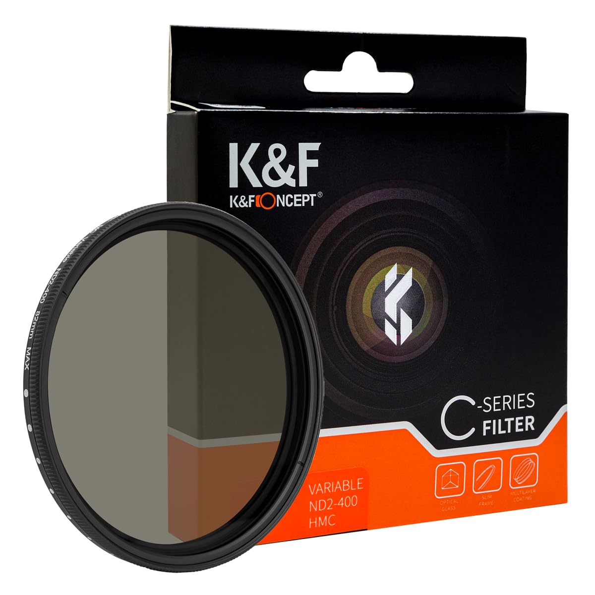 

Concept Variable ND Filter Variable ND Light Reduction Range Thin Frame Design Variable ND K&F ND2~ND400 16-Layer Multi-Coating () (43mm,