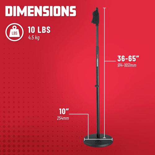 GATOR Frameworks Deluxe Series Straight Microphone Stand (GMF-MIC-1001)