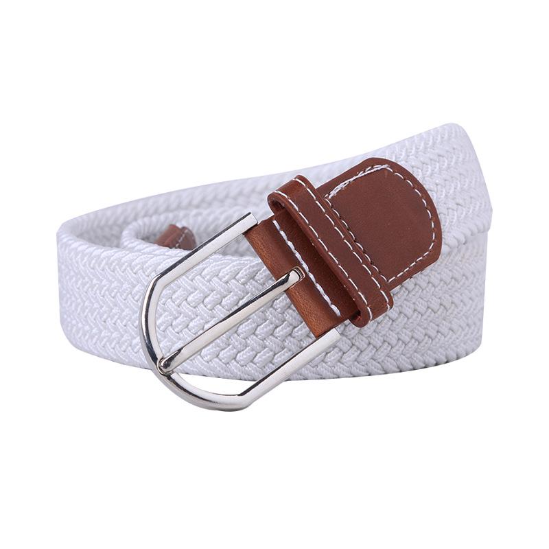 Handwoven Cross-Border Fashion Belt with Pin Buckle – Versatile Twill Men's & Women's Wide Elastic Waist Belt