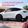 Fuchsia Pink Exterior Set for Tesla Model Y Model 3 2026 HW4.0 8PCS Door Handle Covers Side Camera Covers Mirror Trim Strips
