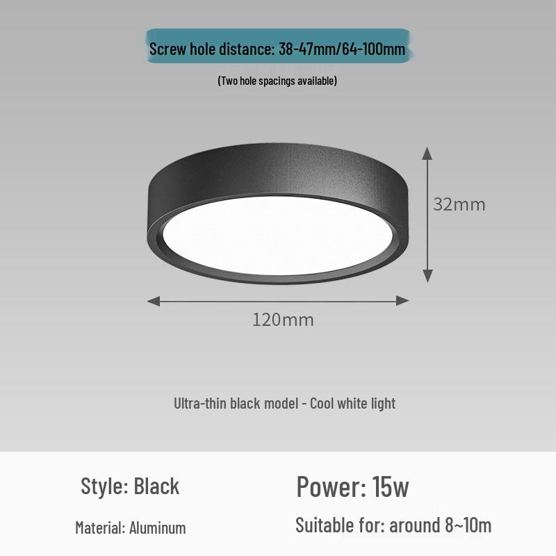Round Surface-Mounted LED Ceiling Light for Living Room, Bedroom, Entrance, Corridor, Aisle, Home Spotlight