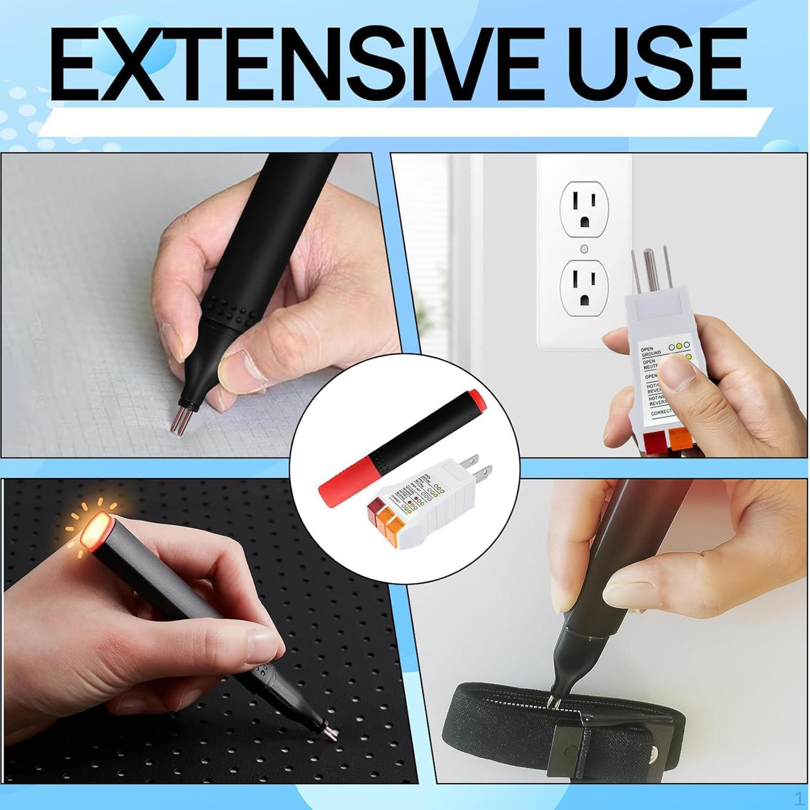 

Outlet Tester Plug in Conductivity Test Pen Simple Tool Grounding for Products