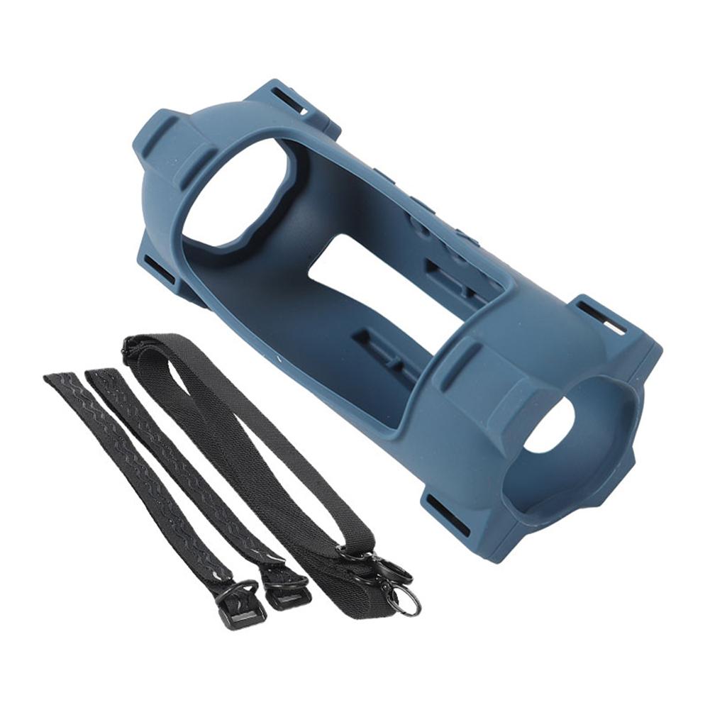 

Silicone Case with Shoulder Strap Portable Travel Soft Cover Protective Sleeve Cover for JBL Flip 7 Portable BT Speaker темно-синього кольору