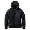 Even River 2025 Fall/Winter Stretch Knit Hoodie with Neck Warmer, Long Sleeve, Warm, Durable, Lightweight, Casual Workwear TR208 (05. Black, Size L)
