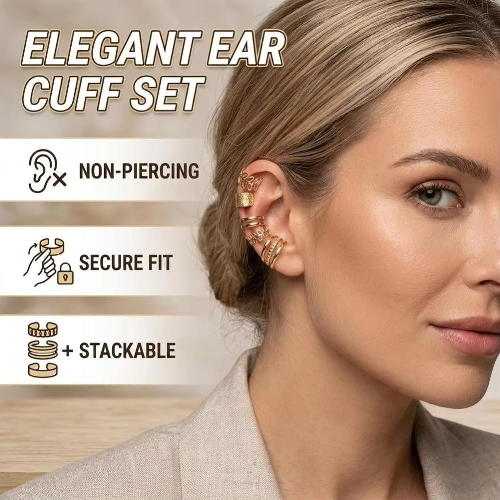 C-Shaped Clip Earrings Non-Piercing Ear Clip Earrings Gifts Jewelry Accessories Daily Wear