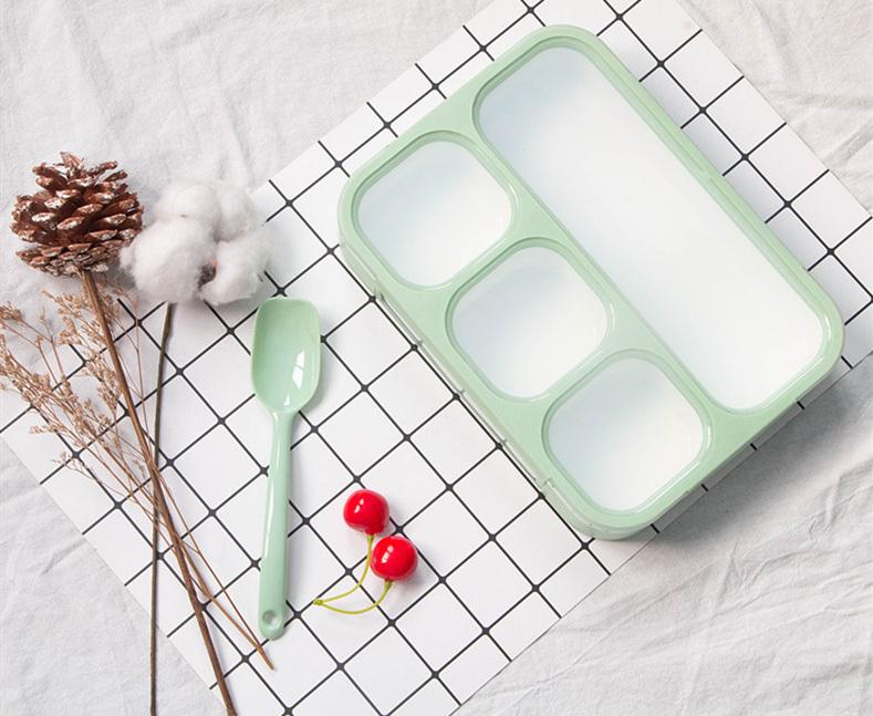 1000ML Lattice Lunch Box High Capacity Leakproof Portable Food Container Travel Camping Office School Healthy Material Bento Box