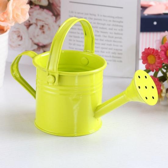 Kettle Ornament Drop-resistant Opening Design Creative Decorative Galvanized Iron Flower Planting Pot Watering Can Home Garden