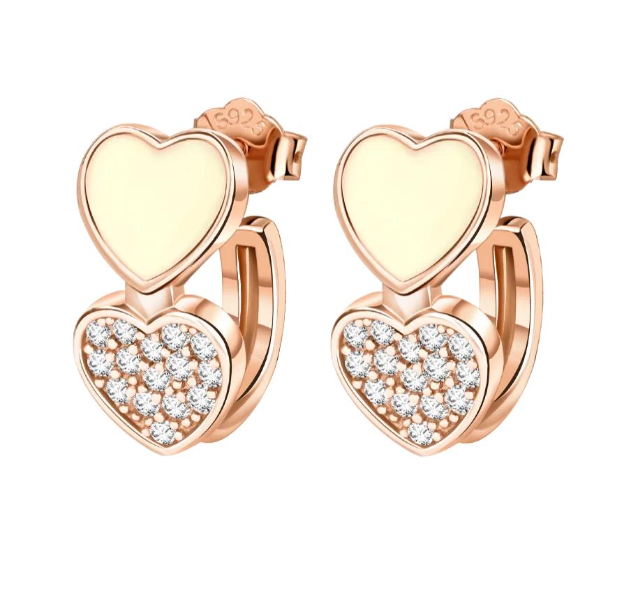 925 Silver Cute Earring Set Heart Lock Caterpillar Giraffe Flamingo Star Fit Fashion Jewelry for Women Daily Accessory