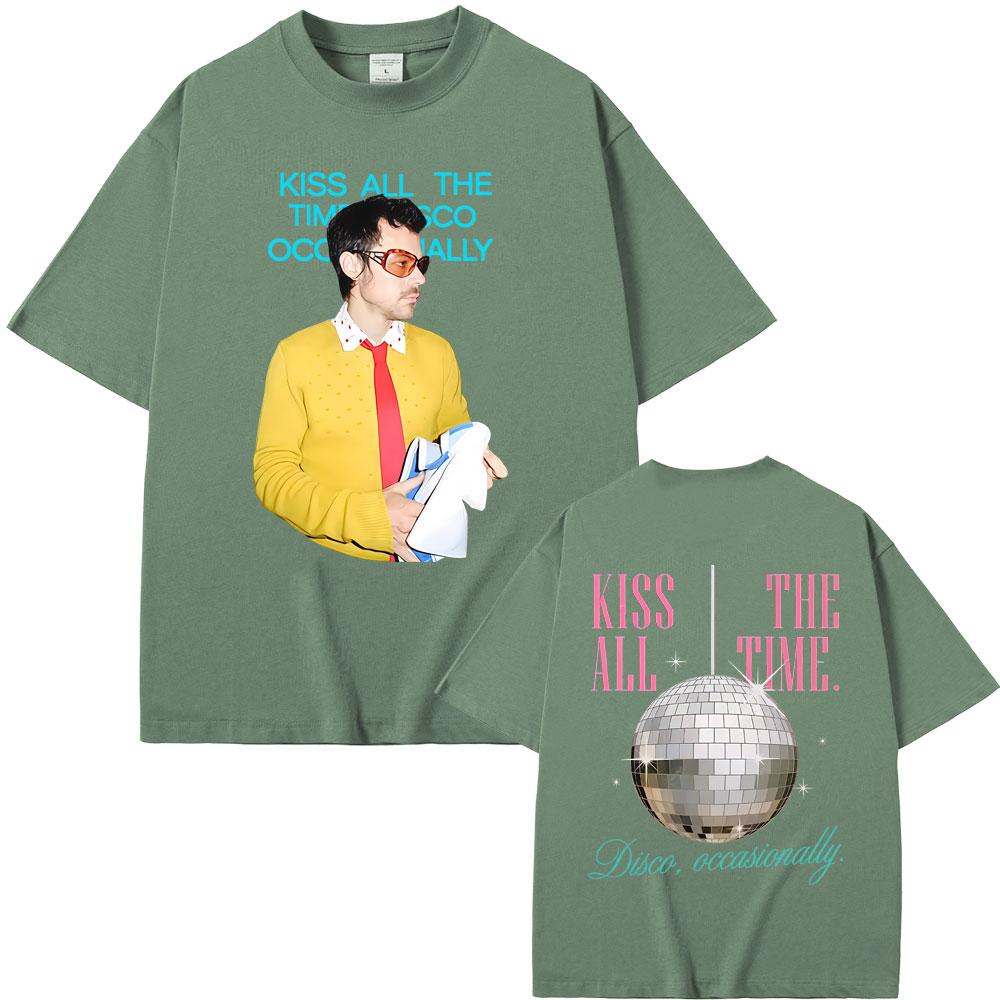 

Kiss All The Time Disco Occasionally Graphic Tshirt Men Women Fashion Hip Hop Oversized T Shirts Mens Casual Cotton Tshirts 4XL
