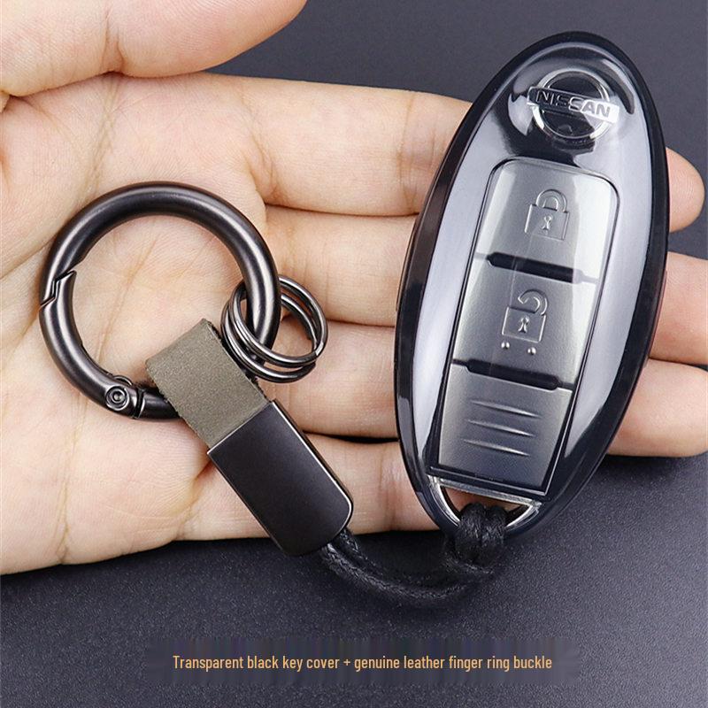 Nissan Schlüsselhülle: Ultradünn, Transparent, Passt für Qashqai, Sylphy, Tiida, X-Trail, Kicks, Terra, Navara, Teana.