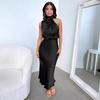 Spring and summer new high-end satin sleeveless dress fashionable and elegant temperament light evening dress