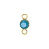5 pcs/lot 5mm Birthstone Charms with 2 Holes Stainless Steel Crystal Pendant For Necklace Bracelet Making DIY Accessories