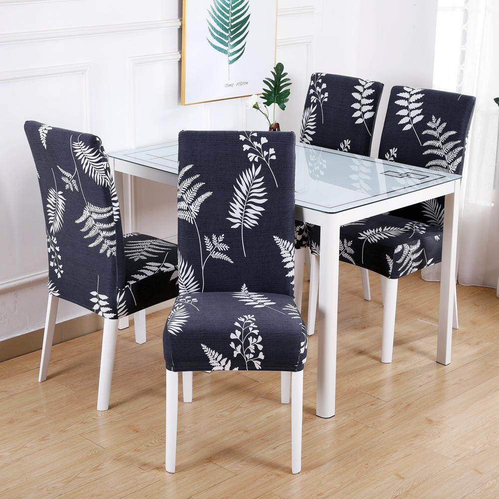 1/2/4/6 Pieces Printed Chair Cover Washable Big Elastic Kitchen Chair Covers Stretch Seat Slipcovers For Dining Room Wedding