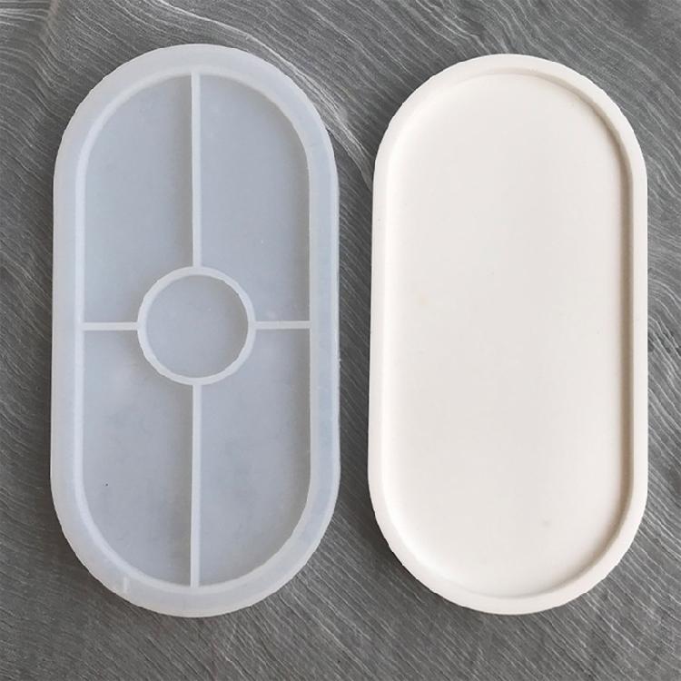 Silicone Resin Oval Tray Mold,Epoxy Resin Casting Mold for Jewelry Storage Plate