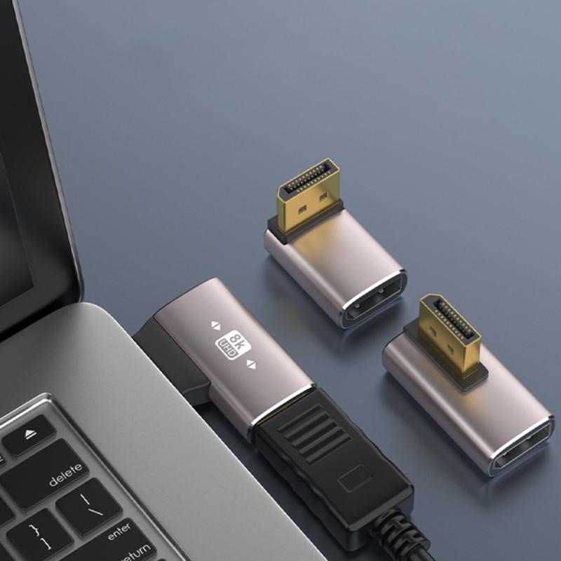 8K  1.4 Adapter Right Angle   Male to Female Vertical Connectors Converter Extender Support 8K@60Hz