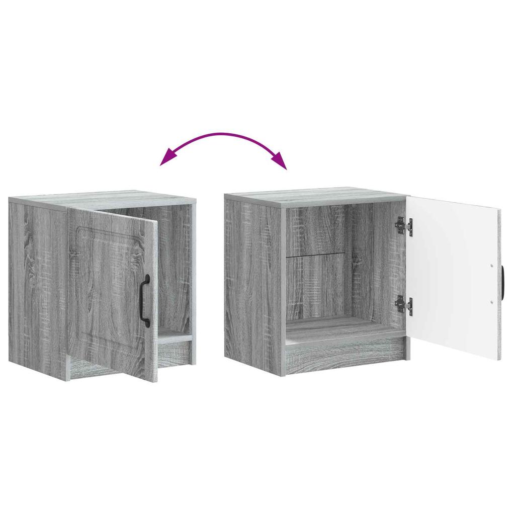 Nightstand Gray Sonoma 43 x 34.5 x 47 cm Particleboard