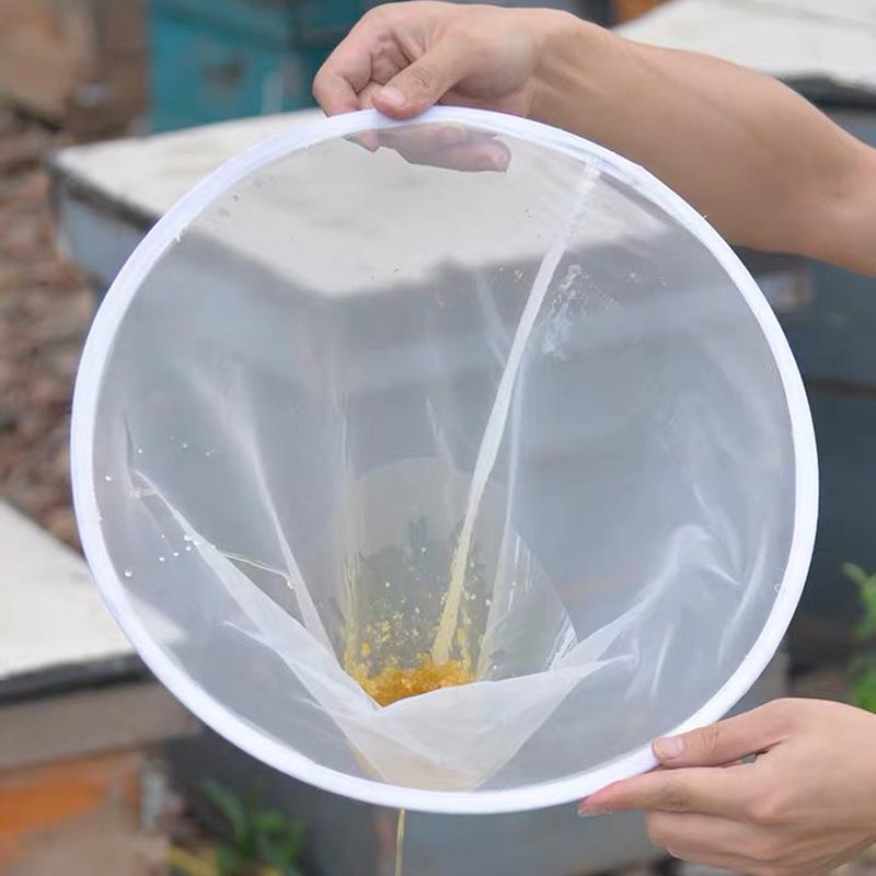 Honey Strainer Filter Mesh with Plastic Frame for Beekeeping Honey Extraction Equipment Durable Fine Mesh Filter for Honey Processing