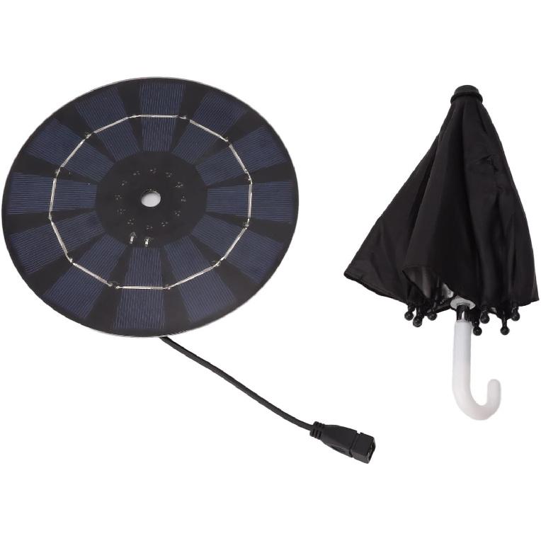 Topyond Phone Umbrella, 10W Solar Charger Sun Shade for Cell Phones, Suction Cup Stand, Outdoor Anti-Glare Protection, for Beach Travel and Outdoor