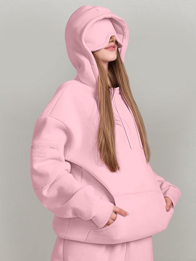 Felpa a tinta unita oversize Autunno Inverno Streetwear Uomo Donna Pullover