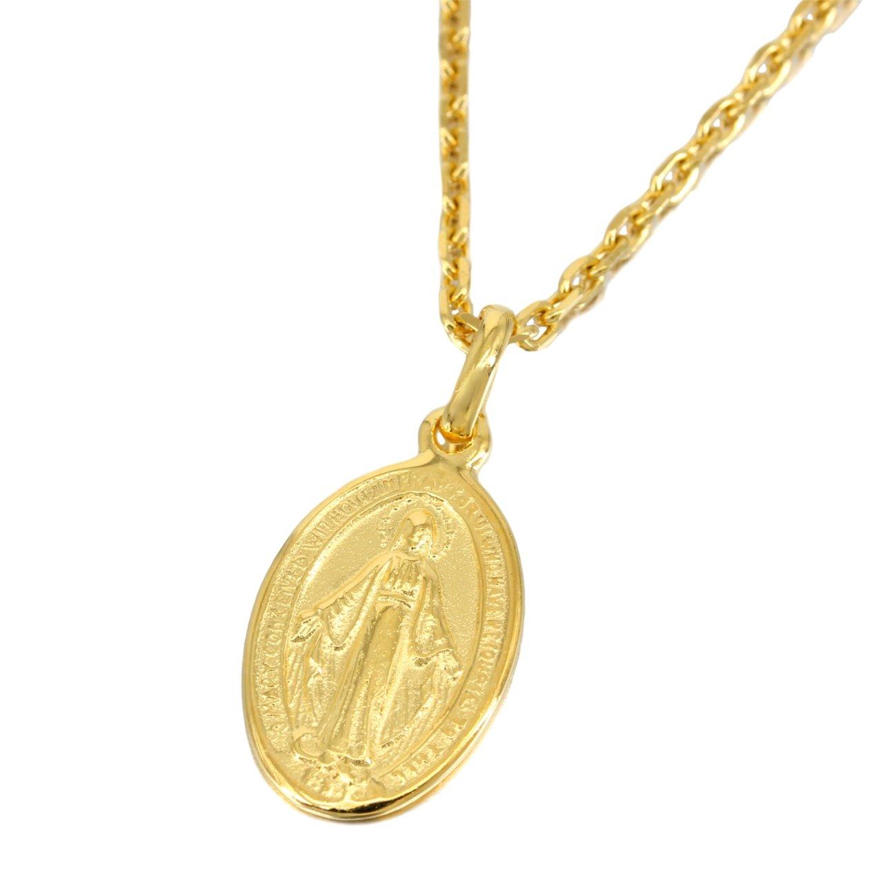 

[ЗВЕЗДЫ] Позолоченная 24 карата монета Марии с медалью из серебра 925 пробы и золотой цепочкой-чокером для мужчин