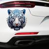 Car Stickers and Decals, Car Decoration Stickers - Blue Flower Porcelain New Tiger Head