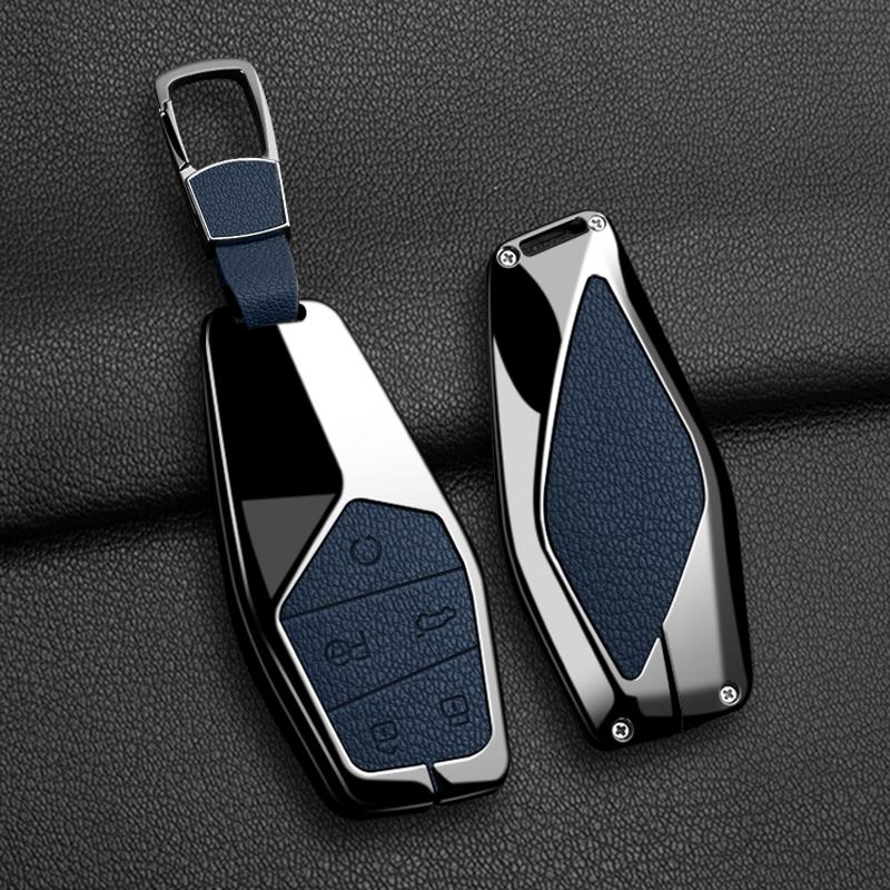 Zinc Alloy Car Key Case Fob For Mg One Remote Protection Cover Shell Keychain Ring Holder In