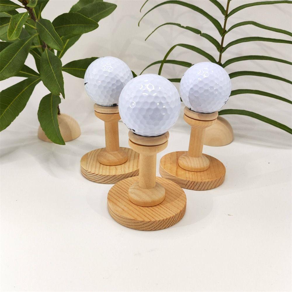 3Pcs Wooden Golf Ball Tees Storage Rack Golf Tennis Ball Support Tabletop Decor