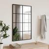 Vidaxl Wall Mirror, Black, 50X80 Cm, Rectangular, Iron