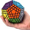 Hann Megaminx Pyraminx Speed Cube 2x2 3x3 Kilominx Megaminx Pyramid Dodecahedron Black Magic Cube Puzzle Games Twist Fidget Toys (5x5 Megaminx Black)